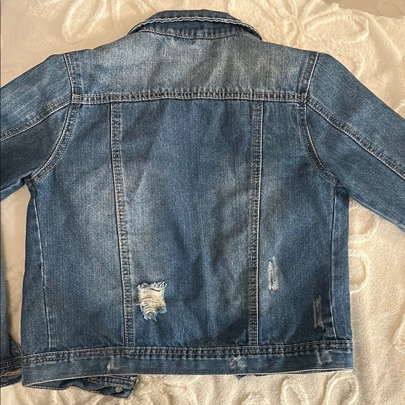 Denim Jacket with Distressed Details - Picture 5 of 5